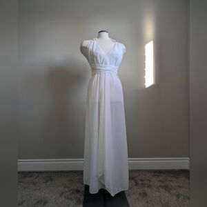 White Sheer Multiway Wrap Dress Mesh Beach Cover Up Summer Resort Vacation Pool